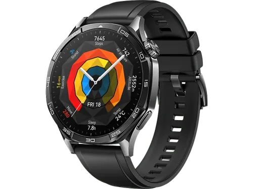 Smartwatch Huawei Watch GT5 46 mm Llamadas BT Respuesta con teclado 14 días de batería Compatible iOS/Andorid Correa Fluoroelastómero Negro