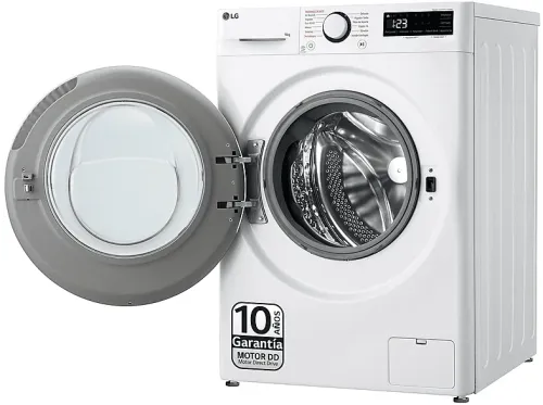 Lavadora carga frontal LG F2WR5S09A0W  Serie fondo especial 500 9 kg 1200 rpm 12 programas AI Direct Drive™ Steam™ Blanco