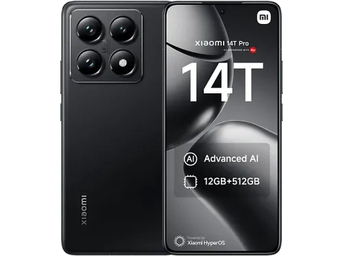 Móvil Xiaomi 14T Pro Negro Titanio 512 GB 12 GB RAM 6.67" 1.5K Mediateck Dimensity 9300+ 5000 mAh Android-HyperOS