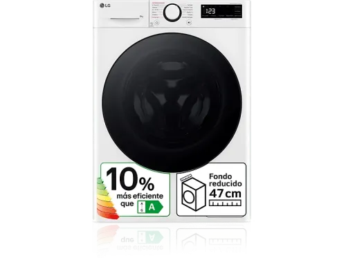 Lavadora carga frontal LG F2WR5S08AGW Serie fondo especial 500 8 kg 1200 rpm 12 programas  AI Direct Drive™ Steam™ Blanco