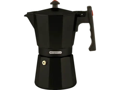 Cafetera tradicional Magefesa Jamaica Black 12 Aluminio 12 tazas Apta para todo tipo de fuegos Negro