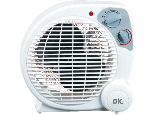 Calefactor OK OFH 320224 ES 2000 W 2 niveles potencia Modo Frío/Templado/Cálido Blanco
