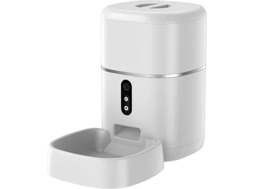 Comedero automático inteligente NK HO340042 Con cámara Alimentación programada 4 litros Detección movimiento Blanco