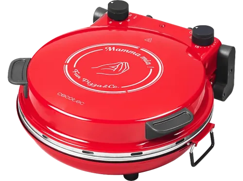 Horno eléctrico pizzas Cecotec Fun Pizza&Co Mamma Mia 1200 W Doble resistencia 420°C Piedra de cerámica 5 niveles Temporizador Red