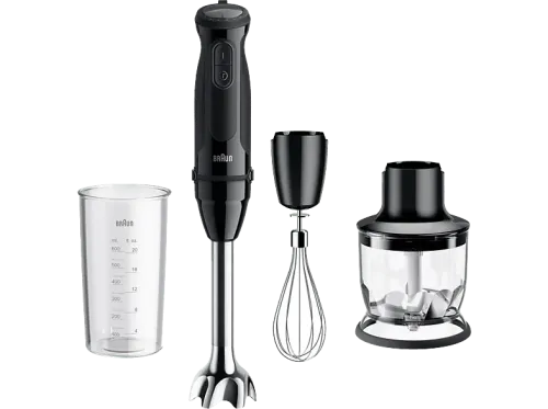 Batidora de mano Braun MultiQuick 5 MQ50202MBK 1000 W 0.6 l SplashControl 3 accesorios Picadora Negro