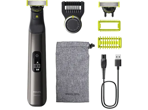 Barbero  Philips One Blade Pro QP6552/15 maquinilla de afeitar cara y cuerpo cuchilla 360 uso en seco y mojado 20 longitudes  autonomía 120 min
