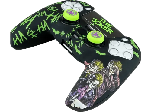Funda + grips FR-TEC PS5 Combo Pack  DC Joker JOK0001 Stickers Licencia oficial Batman Evita la Sensación  de Manos Sudorosas Multicolor