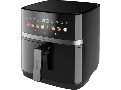 Freidora de aire Cecotec Cecofry&Grill Duoheat 8000 Doble resistencia 8 L 2200 W 8 menús Cocción 3D Parrilla Ventana Display táctil Black