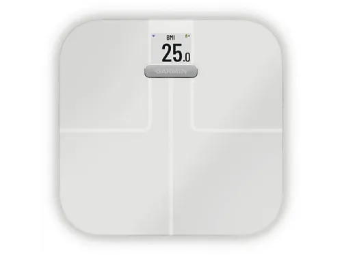Báscula de baño Garmin Index™ S2 Wi-Fi Autonomía de 9 meses Hasta 181.4 kg 4 pilas AAA Blanco
