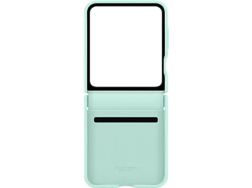 Funda Samsung Kindsuit Case Compatible con Samsung Galaxy Z Flip6 Cuero Vegano Verde Menta