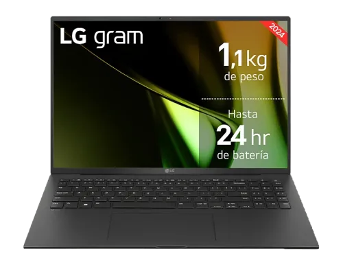 Portátil LG 16ZD90S-G.AX75B 16" WQXGA Intel® Core™ Evo™ Ultra 7-155H 16GB RAM 512GB SSD Arc™ GPU FreeDOS (Sin sistema operativo) Negro