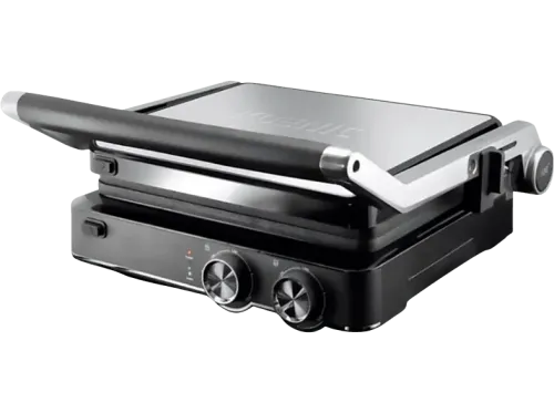 Plancha de asar Koenic KCG 2020 2000 W Termostato regulable Apagado automático Antiadherente Placas extraíbles Negro/Plata