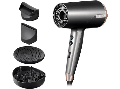 Secador Remington D6077 2000 W 8 velocidades y ajustes de calor Sensor Thermacare Difusor incluido Oro