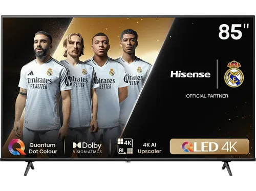 TV QLED 85" Hisense 85E7NQ UHD 4K Dolby Vision&Atmos Sensor de luz Modo Deportes Air Play IA Negro