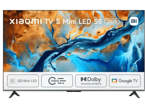 TV Mini LED 55" Xiaomi TV S Mini LED 55 2025 UHD 4K Smart TV con Google 144 Hz Gris cepillado