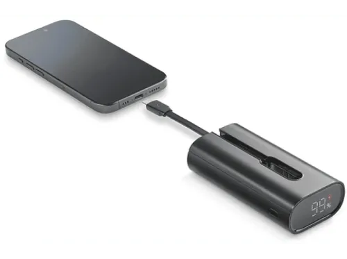 Powerbank CellularLine PBLINK10000K 10000 mAh Con cable USB- C integrado Negro