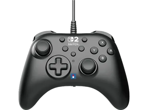 Mando Nintendo Switch 2 Hori Turbo Para Nintendo Switch 2 Switch y Switch OLED Cable Botón C Licencia oficial Nintendo Negro