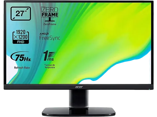 Monitor Acer KA272A 27" FHD 1 ms 75 Hz HDMI AMD FreeSync™ Bluelight Shield ComfyView Negro