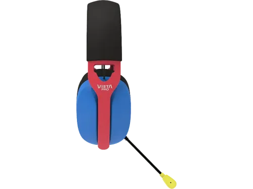Auriculares gaming Vieta Pro Pixel Circumaurales Con Cable Ajustable Función Mute Azul Rojo y Negro
