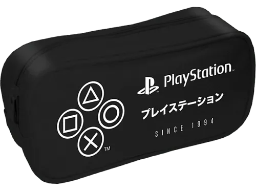 Estuche Pyramid Square Playstation Cierre cremallera Licencia Oficial Playstation Negro