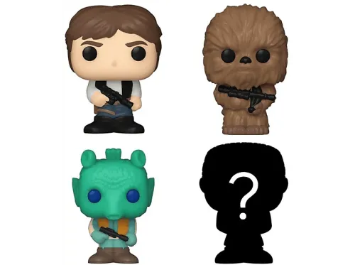 Figura Funko Pop! Bitty Pop!: Star Wars Pack Han Solo (Han Solo+ Chewbacca + Greedo+ Sorpresa) 2cm
