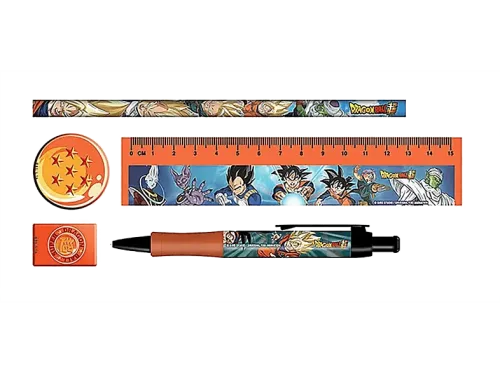 Pack papelería Pyramid International Dragonball: Battle Of Gods Set de papelería (regla lápiz sacapuntas borrador y bolígrafo)
