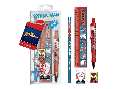 Pack papelería Pyramid International Spider-Man Set de papelería (bolígrafo lápiz regla sacapuntas y goma)