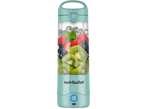 Batidora de vaso nutribullet Portable NBP003LBL Batidora personal Vaso portátil 0.475 l Asa transportable Carga USB-C 2000 mAh Azul claro