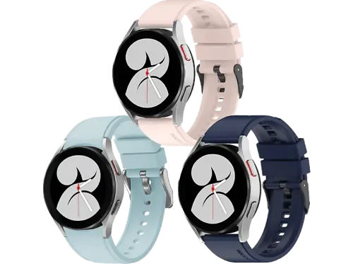 Pack Correas Friendly License FRSWB104 Silicona Samsung Galaxy Watch FE Celeste Rosa Azul