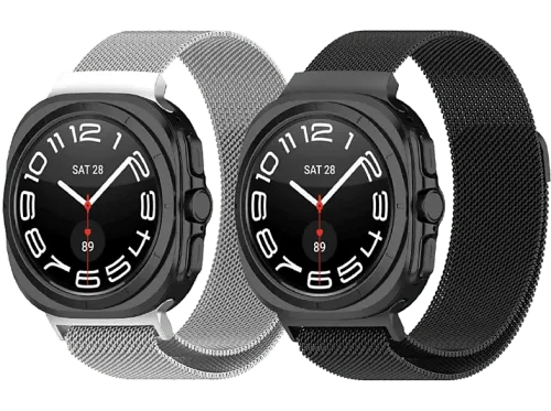 Pack Correas Friendly License FRSWB099 Silicona Samsung Galaxy Watch Ultra Plata y Negro