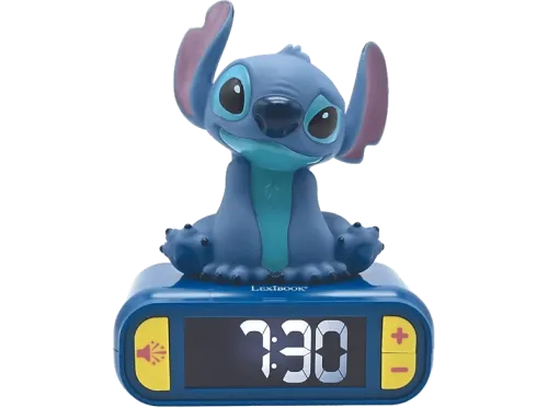Despertador Lexibook Stitch Pantalla LCD Retroiluminada 6 Tonos Azul
