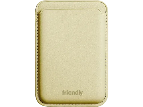 Tarjetero para móvil Friendly License FRTAR007 TPU y Adhesivo 3M Magsafe Beige