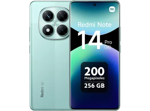 Móvil Xiaomi Redmi Note 14 Pro 5G Verde coral 256 GB 8 GB RAM 6.67" AMOLED 1.5K MediaTek Dimensity 7300-Ultra 5110 mAh
