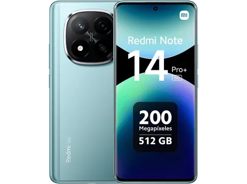 Móvil Xiaomi Redmi Note 14 Pro+ 5G Azul ártico 512 GB 12 GB RAM 6.67" AMOLED 1.5K Snapdragon 7s Gen 3. 5110 mAh