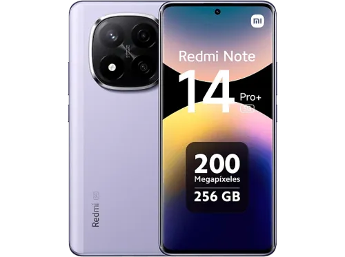 Móvil Xiaomi Redmi Note 14 Pro+ 5G Morado lavanda 256 GB 8 GB RAM 6.67" AMOLED 1.5K Snapdragon 7s Gen 3. 5110 mAh