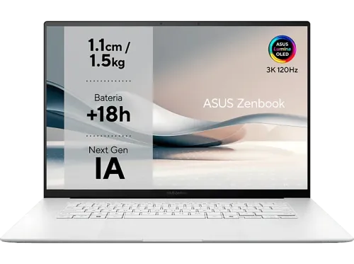 Portátil ASUS Zenbook S 16 OLED UM5606WA-RK321W 16" WQXGA+ AMD Ryzen AI 9 HX 370 32GB RAM 1TB SSD Radeon™ 890M Windows 11 Home