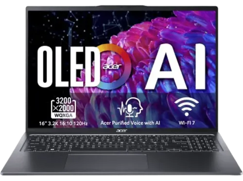 Portátil Acer Swift Go 16 SFG16-72-76T7 16" OLED 3.2 K Intel® Core™ Ultra 7 155U 32GB RAM 1TB SSD  Intel® Graphics Windows 11 Home