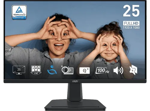 Monitor MSI PRO MP251 24.5" FHD 4 ms 100 Hz Panel IPS Tecnología EyesErgoc Negro