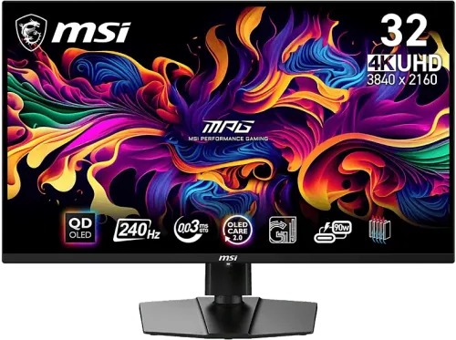 Monitor gaming MSI MPG 321URX 31.5" UHD 4K 0.3 ms 240 Hz Panel Quantum Dot OLED Negro