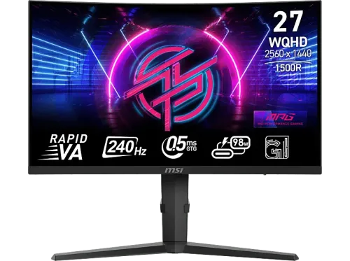 Monitor gaming MSI MPG 275CQRXF 27" WQHD 240Hz 0.5 ms GtG Rapid VA Curve 1500R Adaptive Sync