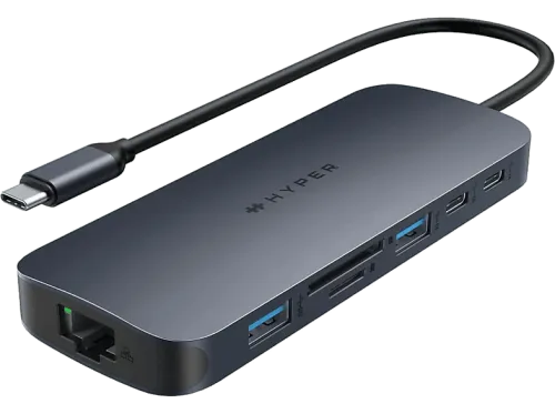 Hub USB/Concentrador Hyper HyperDrive Next 11 puertos HDMI Ethernet MicroSD USB Azul
