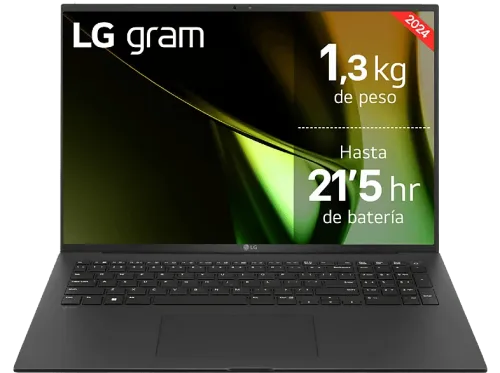 Portátil LG 17Z90S-G.AD7BB 17" WQXGA Intel® Core™ Evo™ Ultra 7-155H 32 GB 2 TB SSD Arc™ GPU Windows 11 Home (64 Bit)