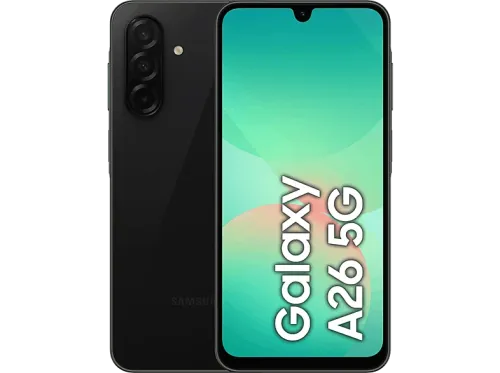 Móvil Samsung Galaxy A26 5G Negro 128 GB 6 GB RAM  6.7" FHD+ Super AMOLED Samsung Exynos 1380 5000 mAh Android 15
