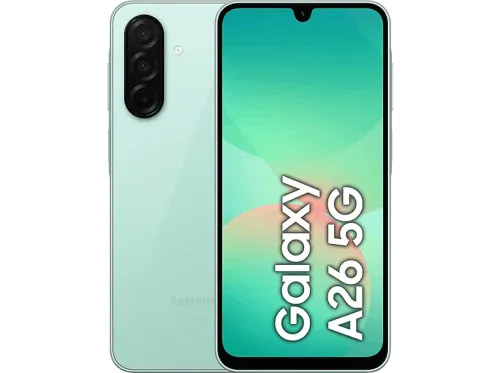 Móvil Samsung Galaxy A26 5G Menta 128 GB 6 GB RAM  6.7" FHD+ Super AMOLED Samsung Exynos 1380 5000 mAh Android 15