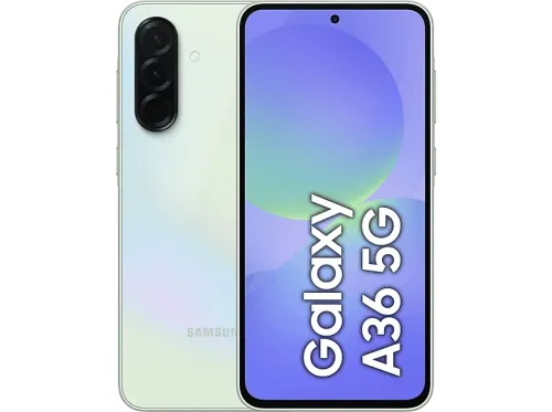 Móvil Samsung Galaxy A36 5G Lima 128 GB 6 GB RAM 6.7"  FHD+ Super AMOLED Qualcomm Snapdragon 6 Gen 3 5000 mAh Android 15