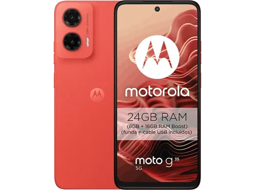 Móvil Motorola g35 5G Rojo 256 GB 8 GB RAM 6.72" LCD Full HD+ Unisoc T760 5000 mAh