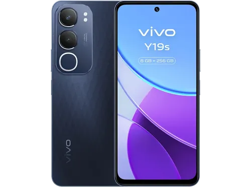 Móvil vivo Y19S Glossy Black 256 GB 8 GB RAM 6.68" LCD Unisoc T612 5150 mAh