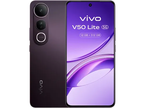 Móvil vivo V50 Lite Phantom Black 512 GB 12 GB RAM 6.77" AMOLED MediaTek Dimensity 6300 6500mAh