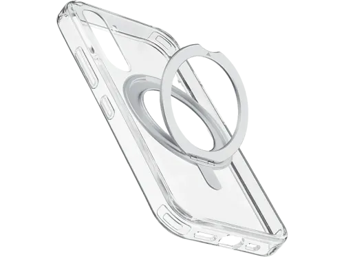 Funda móvil CellularLine SPIN MAG Para Samsung Galaxy S25 Ultra Carga inalámbrica Soporte Transparente
