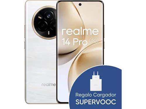 Móvil realme 14 Pro Blanco 256 GB 8 GB RAM 6.77"; De visión Curva 120 Hz MediaTek Dimensity 7300E 6000 mAh